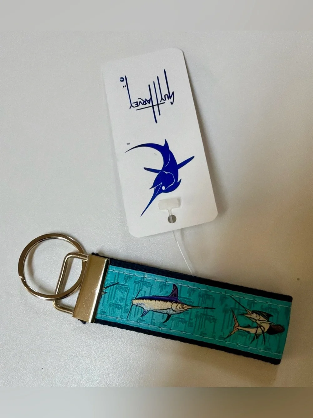 Guy Harvey Sharks Lightweight Wristlet Keychain Fob New With Tags